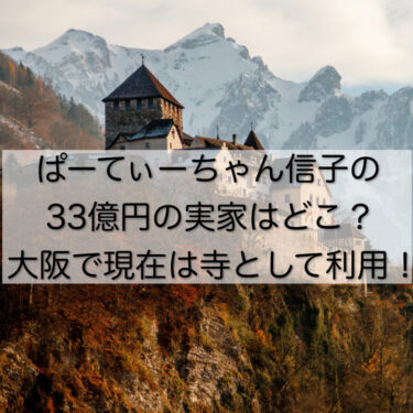 ぱーてぃーちゃん信子の33億の実家はどこ？大阪で現在は寺として利用！