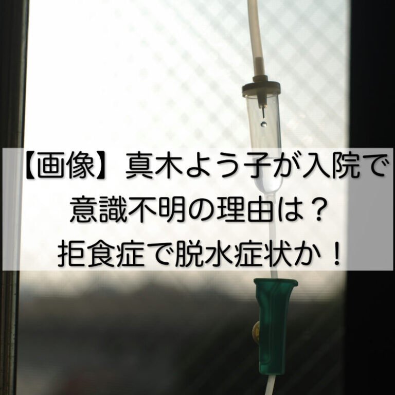 【画像】真木よう子が入院で意識不明の理由は？拒食症で脱水症状か！